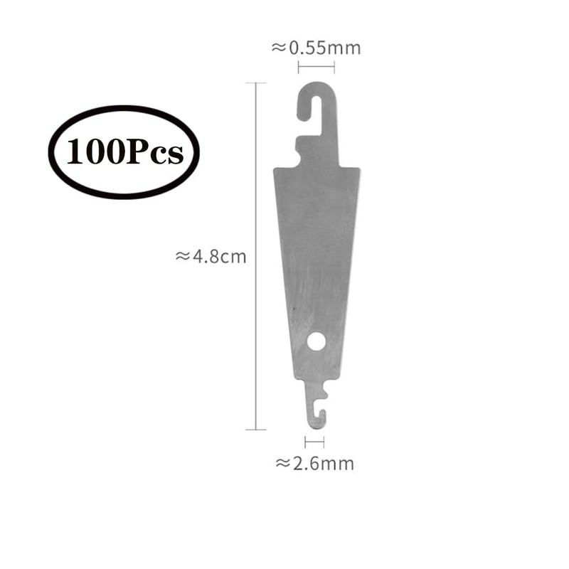 BOBOZHONG Needle Threader, 100 Pieces Stainless Steel Needle Threader, Large-Eye