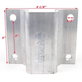 Sturdy Built 2 inch Aluminum Boat Trailer Hat Bracket Support for 3" Crossmembers