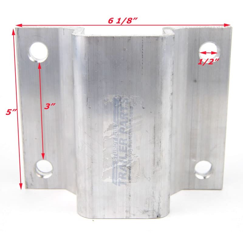 Sturdy Built 2 inch Aluminum Boat Trailer Hat Bracket Support