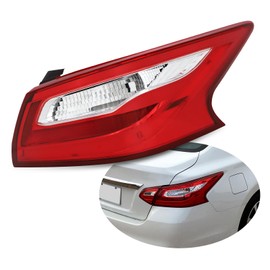 Genful Tail light Fit For 2016-2018 Nissan Altima 2016 2017 2018 Nissan Altima Rear Lamp Outer Side (Chrome Trim - Right Side)