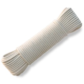 30M Braided Cotton Clothes Lines for Outside – Soft, Durable & Multipurpose – 4mm Heavy Duty Washing Line for Garden, Laundry, Arts & Crafts