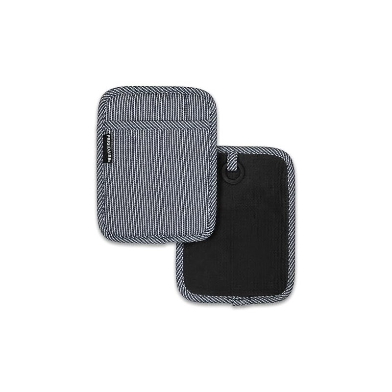 Frigidaire Layla 2-Pack Cotton and Neoprene Pot Holders, Heat Resistant,