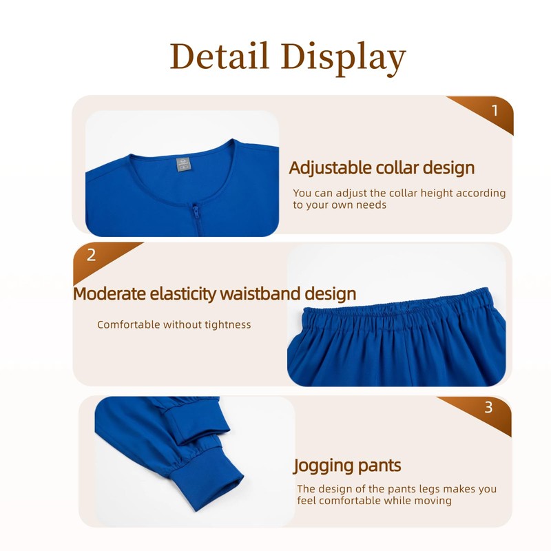 DEEYOTA Scrubs for Women Set,Womens Scrub Sets,Nurse Outfit，Medical Scrubs Top