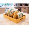 Umilife Extra Large Kitchen Cabinet & Drawer Organizer, Bamboo Lid