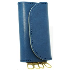 BlissLeather (Tochigi Leather Made in Japan) Luxury Genuine Leather Smart Key Case, 3 Layers, Canabira, KYY Zipper, Made in Japan, navy_2
