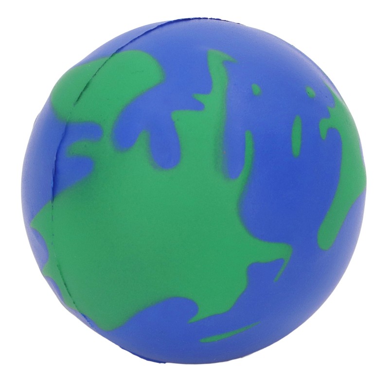 12PCS Globe Soft Ball 63mm Squeezable PU Portable Earth Stress