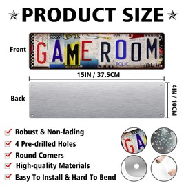 Gaming Accessories Room Decor – Cool Gamer Gifts for Men, Teens, and Boys Ages 8 –12– Funny Game Room Sign Desk Accessories Wall Art