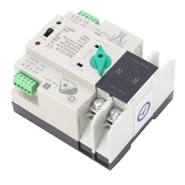 Power Automatic Transfer Switch 2P 110V 63A Mini ATS Generator Changeover Switch Electrical Selector Din Rail Emergency Backup Power Transfer Switch