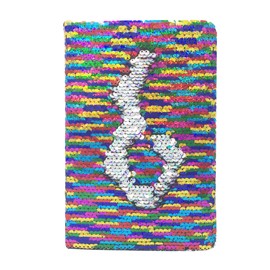 EXERZ Reversible Sequin Notebook A5 Size/Journal, Mermaid Diary/Magic Notepad, for Office/School/Gifting. Fashionable to own, Convenient to Carry and use (Rainbow)