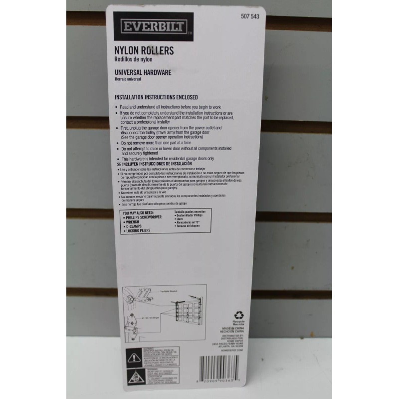 Everbilt Nylon Rollers For Quieter Door Operation (2 In pack