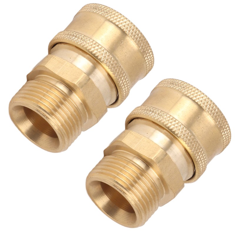 2Pcs Pure Copper M22 High Pressure Washer Fitting Adapter 3/8