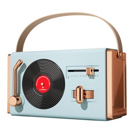 Outdoor Bluetooth Speaker Portable Decorative High Sound Quality USB Sticks Support Retro Bluetooth Speaker for Living Room Office Blue