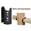GBGS 20 Pack Fence Rail Brackets for 2x4 Wood Post,18