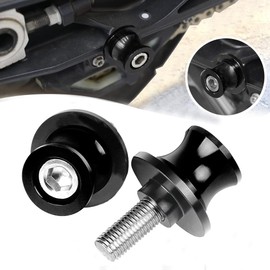 Bobbins M6 Stand Holder 6 mm Repair Stand Adapter CNC Aluminium for Yamaha MT-03 MT-01 MT-07 MT-09 MT-10 MT-125 2000-2022 (Black)