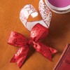 RHT-R1 Wire Ribbon, Red, Heart Pattern, 1.6 inches (4 cm)
