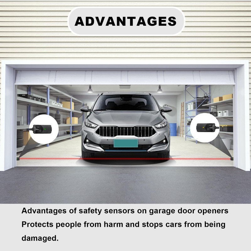 QSDIYRF Garage Door Sensor 41A5034 Safety Sensor Kit,Compatible with Liftmaster