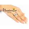 Marimor Jewelry 4.17Ct Round Cut 3 Stone Stainless Steel Engagement