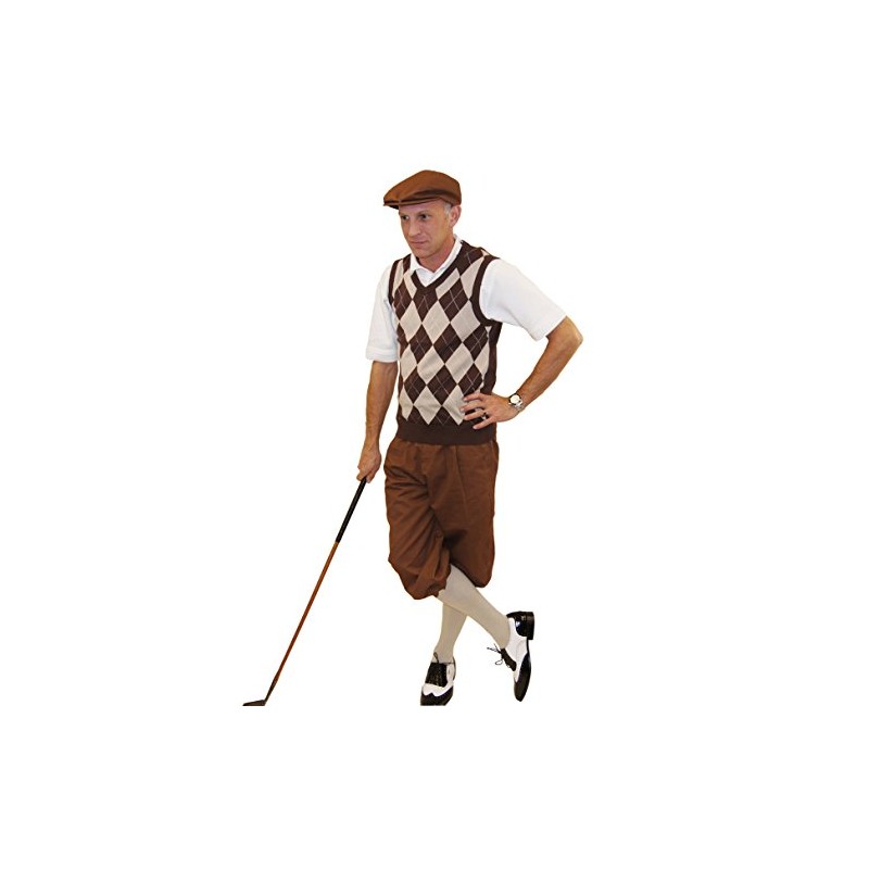 Brown Knickers, Cap with Brown/Khaki/White Argyle Sweater, Socks (32L)
