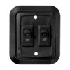 RV Designer S656, Wall Plate Switch, Double, Black, 3.53" x