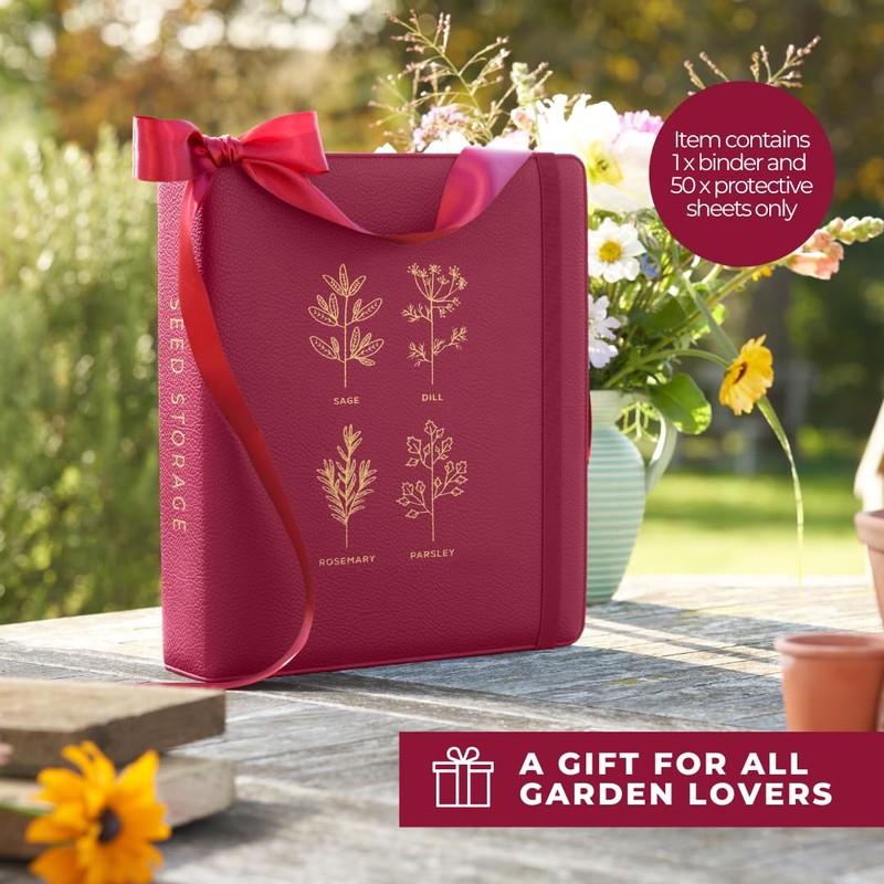 WILDGOOSE Seed Storage Organizer Binder - Seed Packet Organizer with