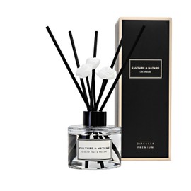 CULTURE & NATURE Reed Diffuser Set 4oz (120ml) English Pear & Freesia Scented Diffuser with Sticks Home Fragrance Reed Diffuser for Bathroom Shelf Decor