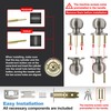 BESTTEN Keyed Entry Door Knob with Lock, Interior and Exterior