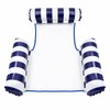 4-in-1 Inflatable Water Hammock Pool Float – Striped PVC Floating