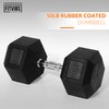 Fitvids Hex Dumbbells Rubber Coated Hand Weights for Exercises and