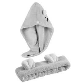Beavorty Hair Dry Towel Women Absorbent Microfibre Hair Cap Hair Band Soft Bath Towel Set for Salon