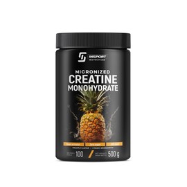 INSPORT Nutrition - Micronized Creatine Monohydrate - Building Muscle Mass - Professional Sports Supplement - 100 Servings - 500g Powder - Flavour: (Pineapple)