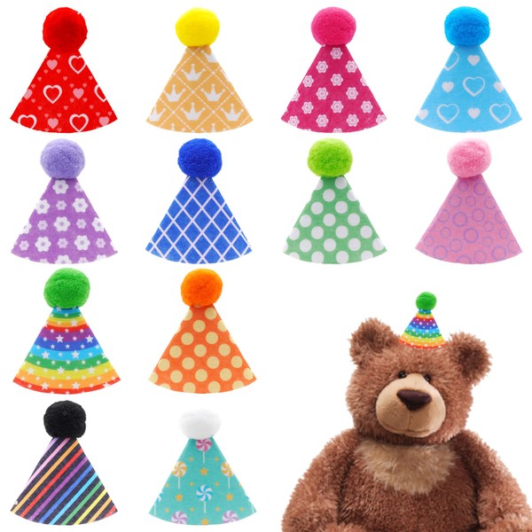 Pai Sence 12 Pcs Colorful Party Hats for Kid Stuffed