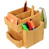 Woodquail Revolving Desk Organiser, Stationery Box Desk Tidy, Made of