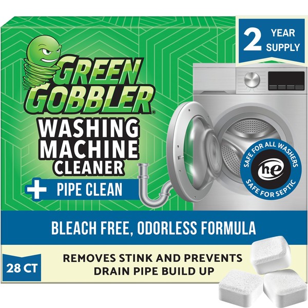 Green Gobbler Washing Machine Cleaner Tablets with Pipe Clean Technology