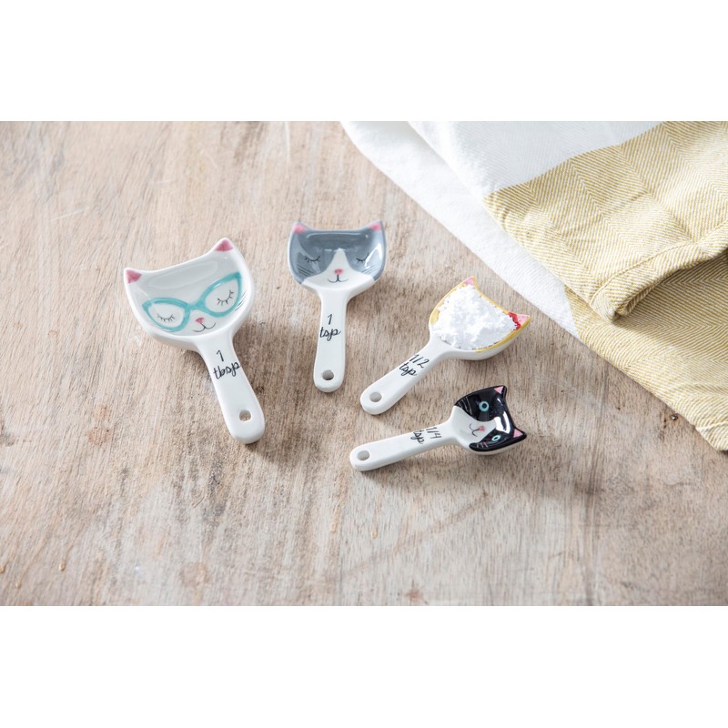 Davis & Waddell Kitty Crew Measuring Spoons Set (4 Pieces)