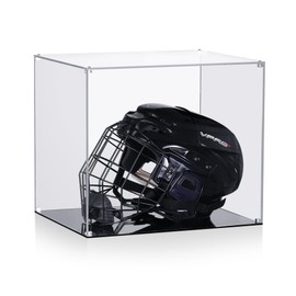 MaiiTiproll All Clear Acrylic Helmet Display Case, Assembly Box for Helmet Display, High-end Memory Box for Memorabilia (15x12x13”)