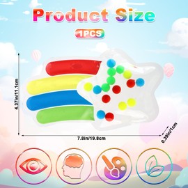 lasuroa Colour Assignment Toy, Sensory Colour Sorting Toy in Meteor Shape Montessori Colour Sorting Game Fine Motor Skills Toy for Toddlers and Preschool Children