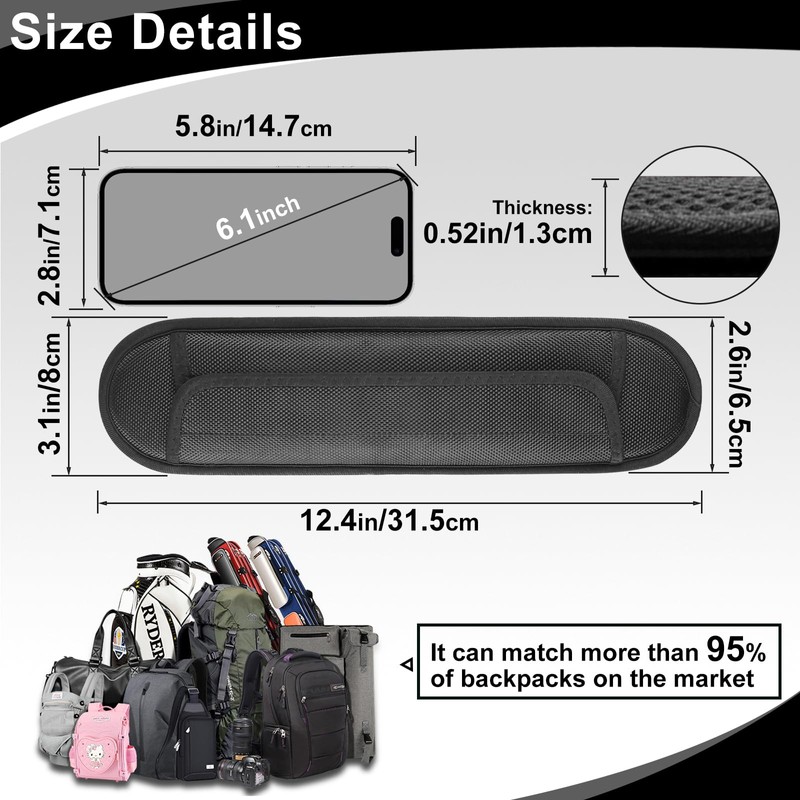 FIEIL 2 Pack Extra Thick Shoulder Strap Pad, Universal Replacement