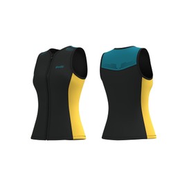 GoldFin Wetsuit Top for Women, Wet Suit Vest 2mm Neoprene Sleeveless Front Zip Jackets for Water Sports Swimming Diving Surfing Snorkeling 3X-Large