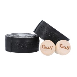 Gusti Studio Handlebar Tape Leather with Cork Fausto C. Road Bike, black, 200 cm