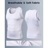 LWISMIL White Compression Tank Top Men Athletic Workout Sleeveless Tank
