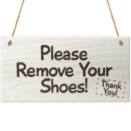Red Ocean Please Remove Your Shoes! Thank You! Take Your Shoes Sign Hanging Door Sign Wooden Plaque Gift