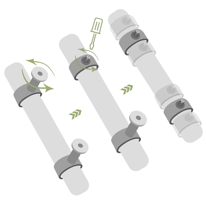 Rockcloud Pack of 2 Rose Quartz Crystal Stone Drawer Pulls