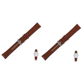 Gatuida 2pcs Delicate Replaceable Leather Watch Straps for Watch Band Brown Comfortable and Stylish for Daily Wear and Special Occasions