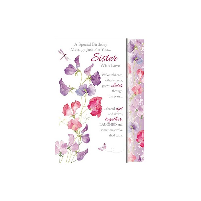 A Special Birthday Message just for You Sister Card ~