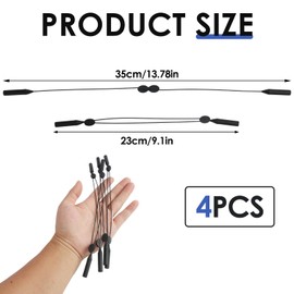 Jecdfs 4 pieces glasses strap for men, children and women, sports, adjustable glasses strap, glasses, sports band, non-slip, for sports and sunglasses, for jogging and cycling