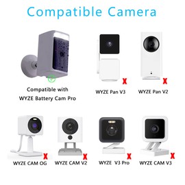 TEKCAM Solar Panel Compatible with WYZE Battery Cam Pro, 2 Pack Solar Panel 4W with 10ft Micro USB Charging Extension Cable for Indoor/Outdoor Battery Powered Security Camera, Adjustable Wall Mount