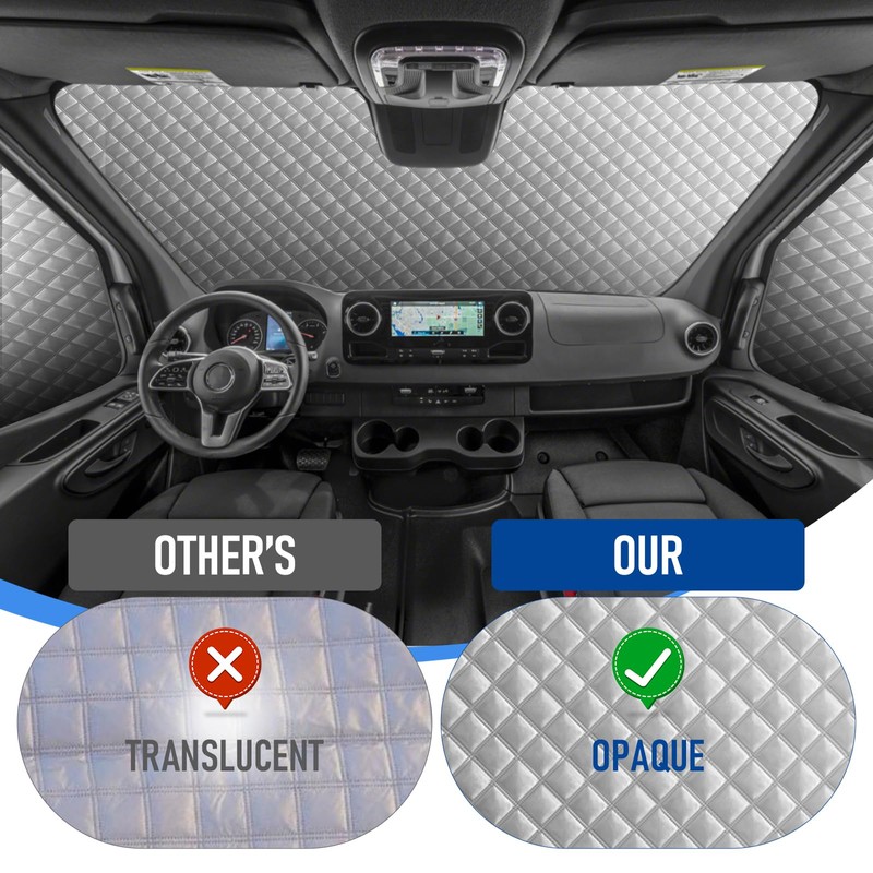 MaxAwe 3Pcs Internal Thermal Blind Set for Mercedes Sprinter 19-24,