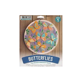 Leisure Arts Mini Maker Kit de bordado, organza translúcida