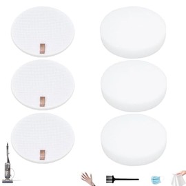 ​​AZ2002 Vacuum Foam&Felt Filter Replacementr for Shark Vertex DuoClean PowerFin Upright Vacuum AZ2000, AZ2000W, AZ2002, UV2500 – 3 Foam & 3 Felt Filter Kit, Replaces Part XFFKAZ2000