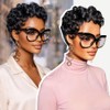 showreal Pelucas de cabello humano con corte Pixie para mujeres